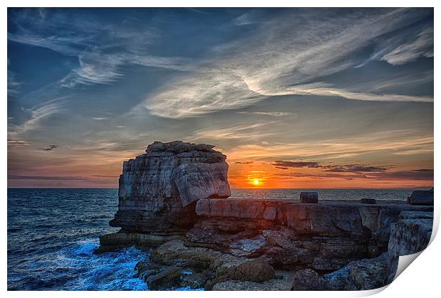  Sundown at Pulpit Rock Print by Mark Godden