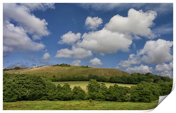  The Cerne Giant. Print by Mark Godden