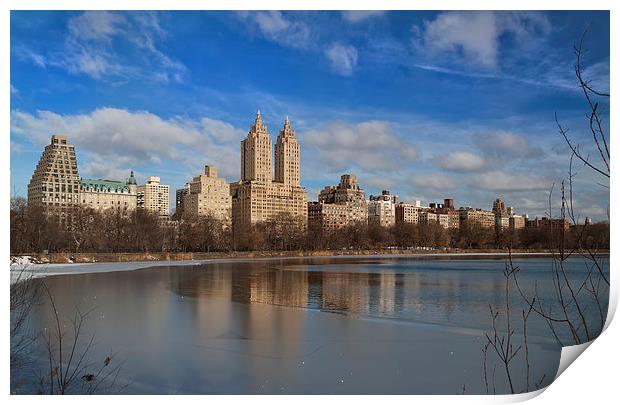  Frozen Lake in Central Park. Print by Mark Godden