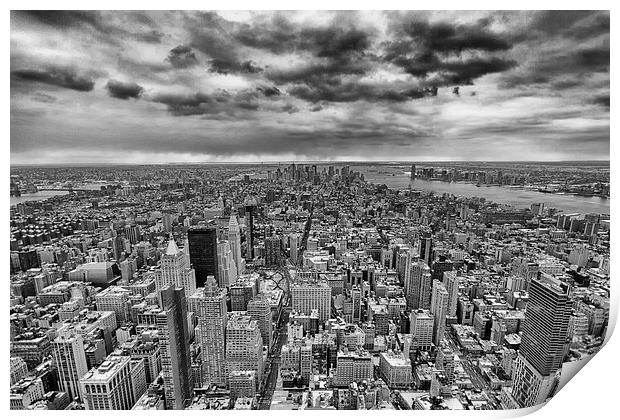 Manhattan in monochrome.   Print by Mark Godden