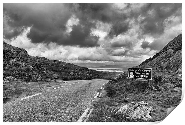 Welcome to Kerry in mono.  Print by Mark Godden