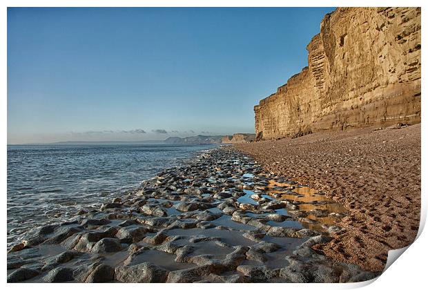  Bridport Sands. Print by Mark Godden