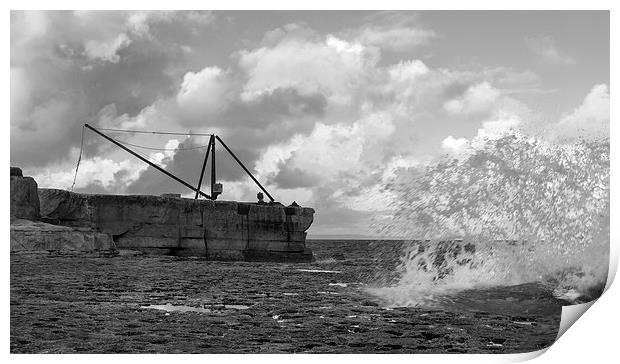  Fisherman's Crane at Portland Bill Print by Mark Godden