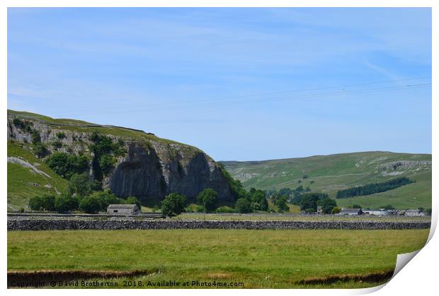 Kilnsey Crag Print by David Brotherton