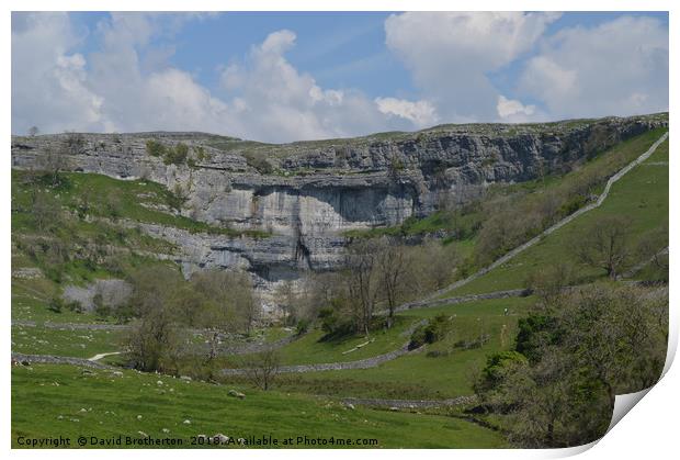 Malham Cove Print by David Brotherton