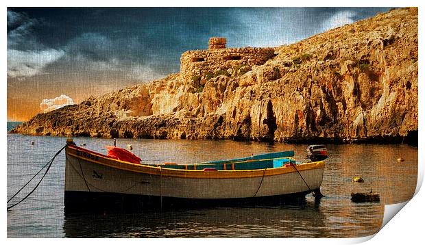  A Boat in Malta Print by Rich Wiltshire