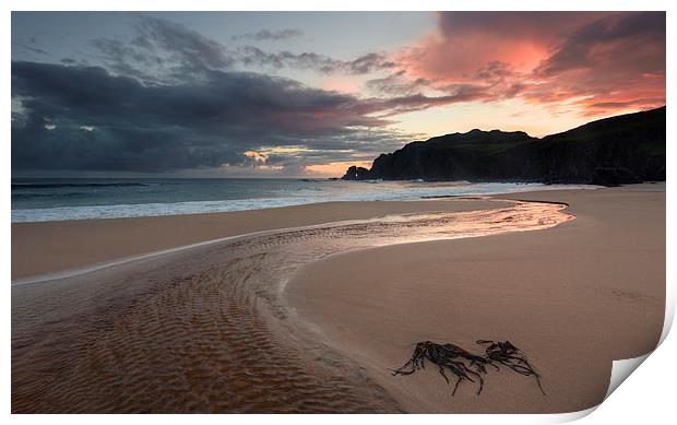  Dhail Mor, Isle of Lewis, sunset Print by Scott Robertson
