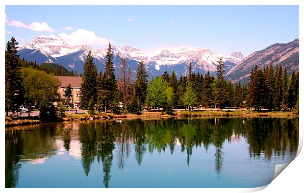 Reflections from Banff Print by Judith Lightfoot