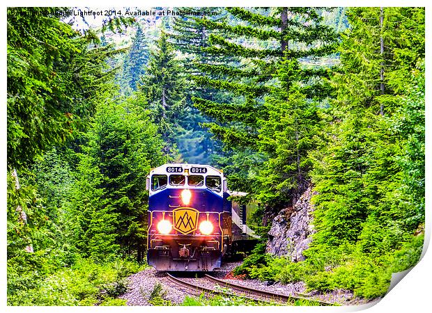 The Rocky Mountaineer 2 Print by Judith Lightfoot