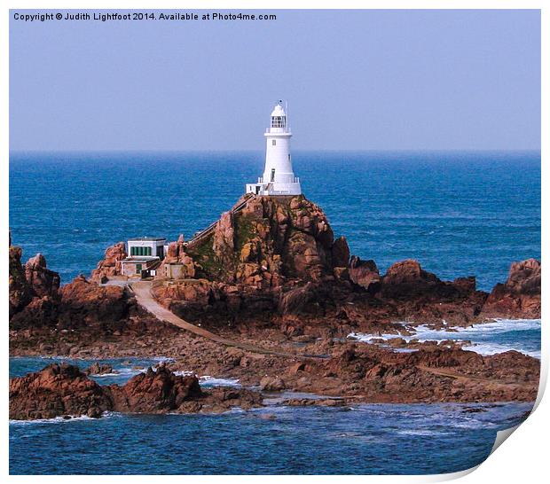 Corbière Lighthouse Jersey 2 Print by Judith Lightfoot
