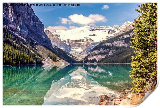 Reflections from Lake Louise Canada Print by Judith Lightfoot