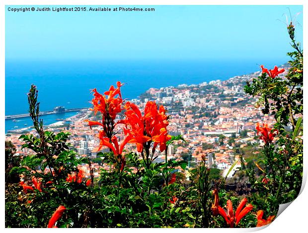  The Island of Flowers Madeira Print by Judith Lightfoot