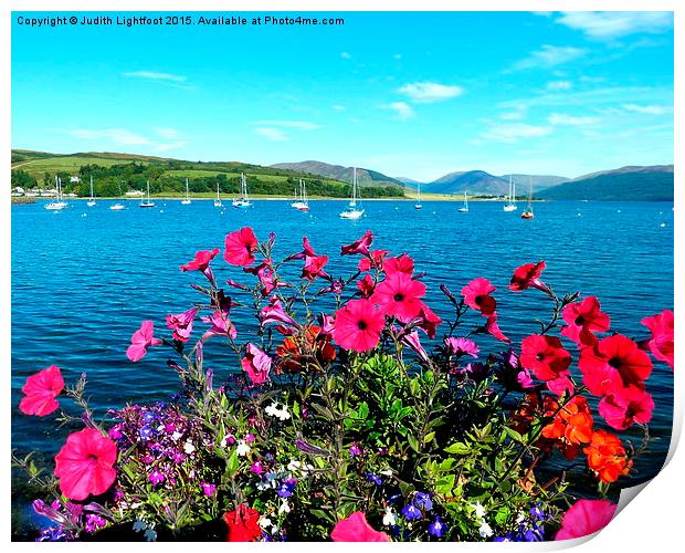  The tranquil Isle of Bute Print by Judith Lightfoot