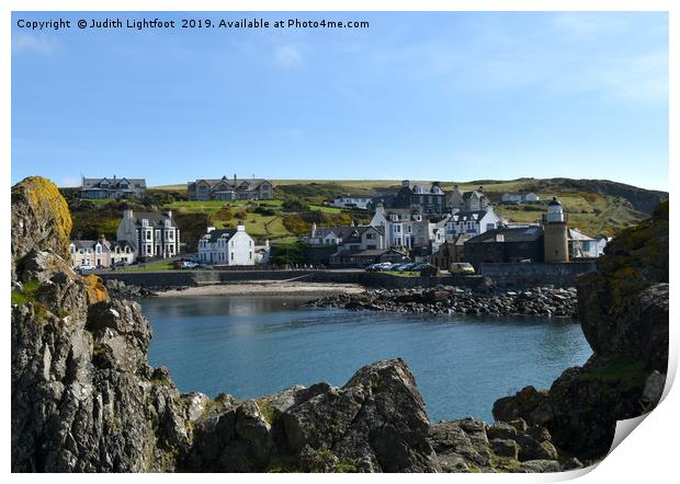  PORTPATRICK BY THE SEA Print by Judith Lightfoot