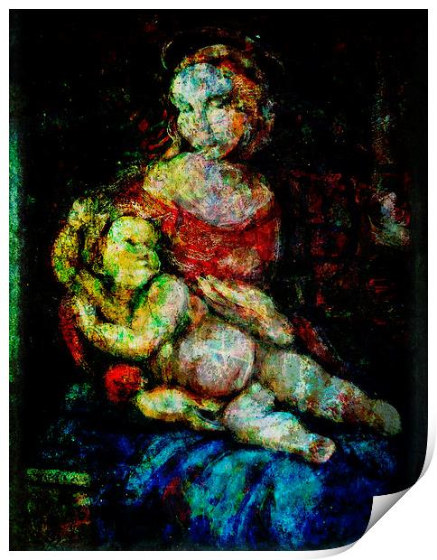  Mother And Child Print by Florin Birjoveanu