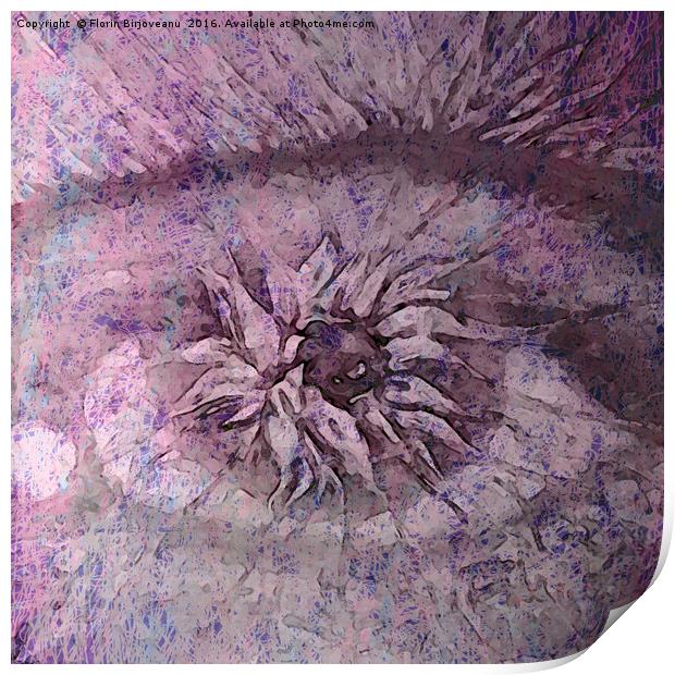 The Eye of Apollo Purple Print by Florin Birjoveanu