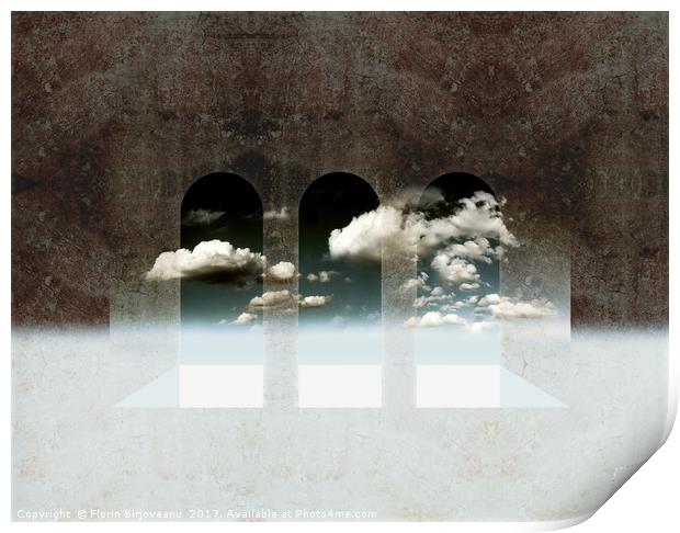 Window To Heaven Textured Print by Florin Birjoveanu