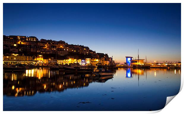  Brixham Blue Print by Richard Taylor