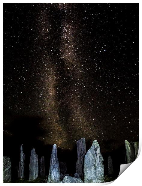  Milky Way, Callanish Standing Stones Print by John Cropper