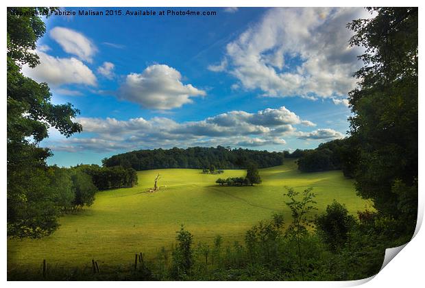A beautiful landscape of the British countryside Print by Fabrizio Malisan