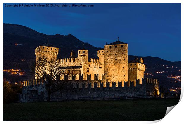  Fenis Castle - Aosta Italy Print by Fabrizio Malisan