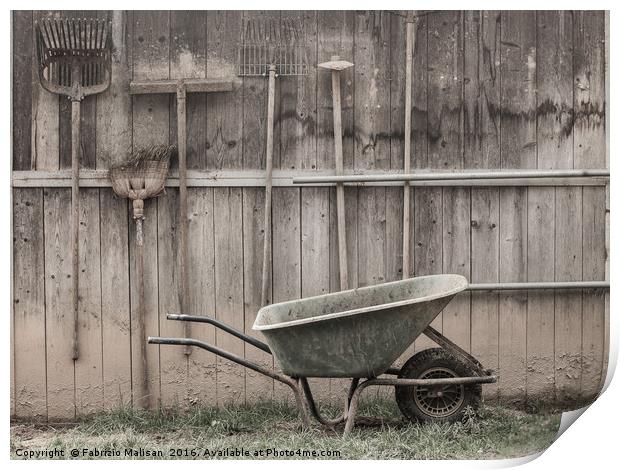 Country Ranch Tools Print by Fabrizio Malisan