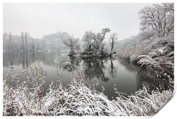 It's all frosty around the lake Print by Fabrizio Malisan