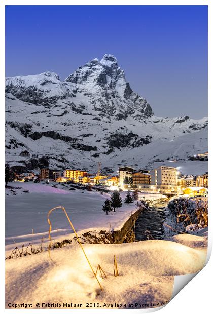 An Evening in Cervinia Print by Fabrizio Malisan