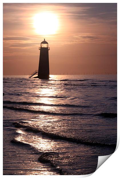  Lighthouse Beam at Sunset .. Print by Susey Phoenixx