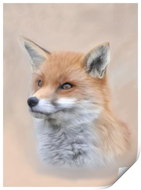 Fox, Siona The Wild Fox Print by Tanya Hall