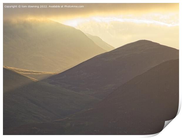 Mysterious Fells Print by tom downing