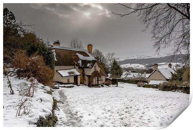  Selworthy in the Snow Print by Bob Small