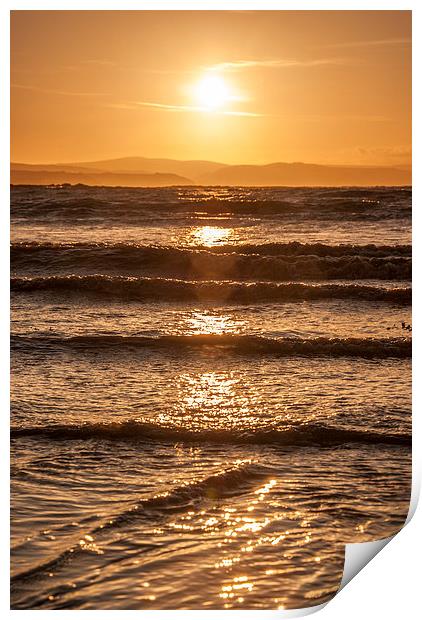  Kilve Seas at Sunset Print by Bob Small