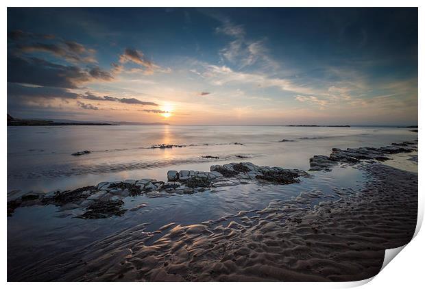 Kilve Beach at Sunset Print by Bob Small