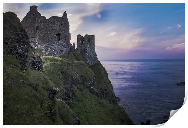 Dunluce Castle Ruins, Causeway Coast, Northern Ire Print by Alan Campbell
