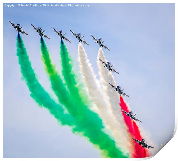  Italian Frecce Tricolori Print by David Bradbury