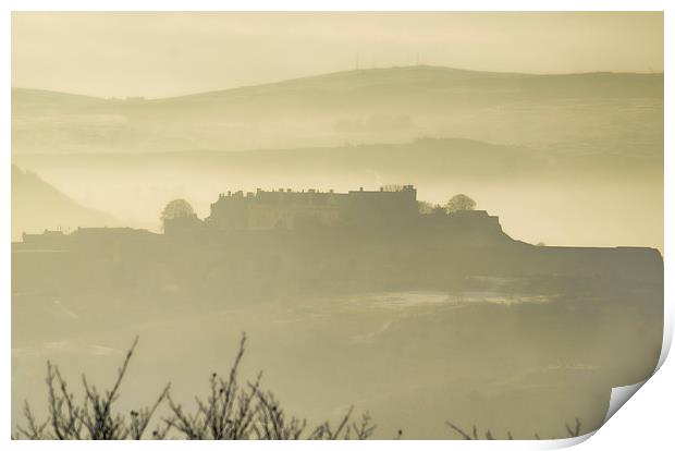  Misty Castle View Print by Garry Quinn