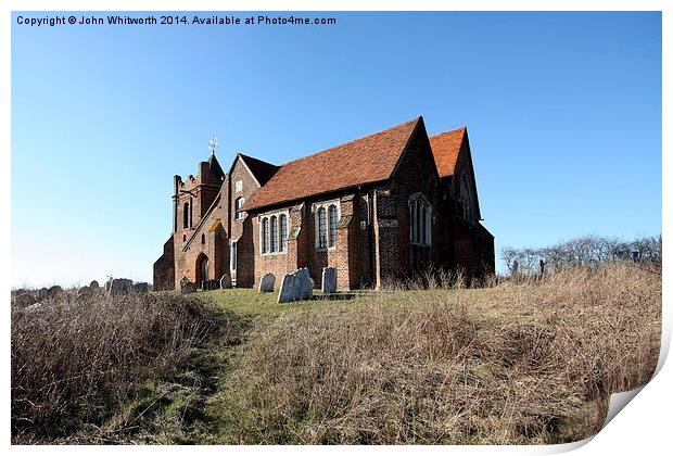 All Saints Church, East Horndon, Essex Print by John Whitworth