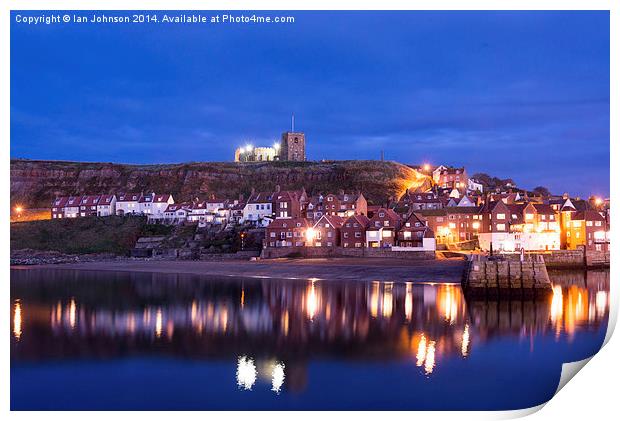 Night Time in Whitby Print by Ian Johnson