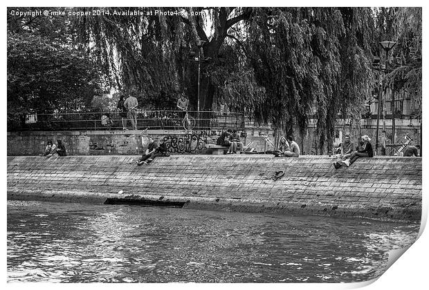  along the Seine Print by mike cooper