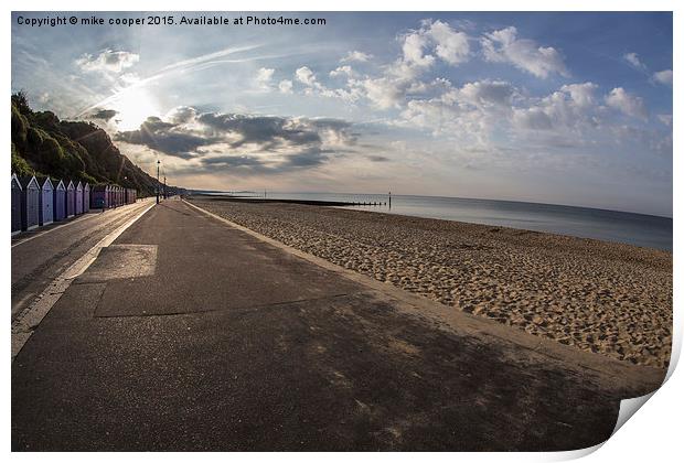  Bournemouth beach quiet time Print by mike cooper