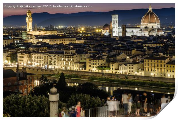 view over Florence Print by mike cooper