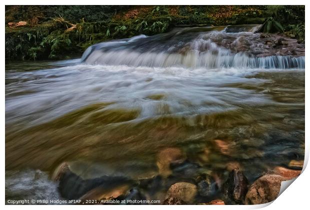 Exmore Waterfall Print by Philip Hodges aFIAP ,