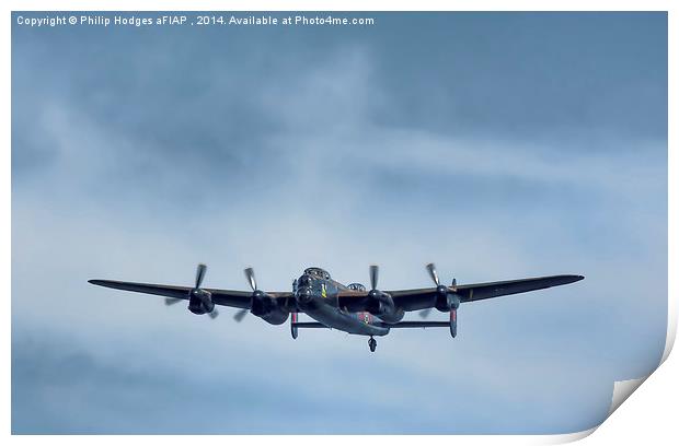  Avro Lancaster PA474 Print by Philip Hodges aFIAP ,