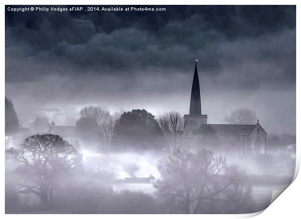  Misty Morning Print by Philip Hodges aFIAP ,