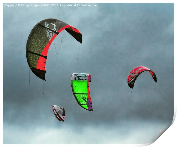  Kites Print by Philip Hodges aFIAP ,