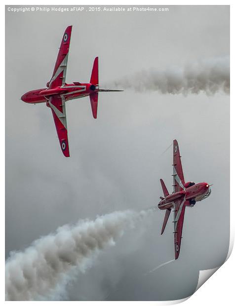   Red Arrows at Yeovilton (8) Print by Philip Hodges aFIAP ,