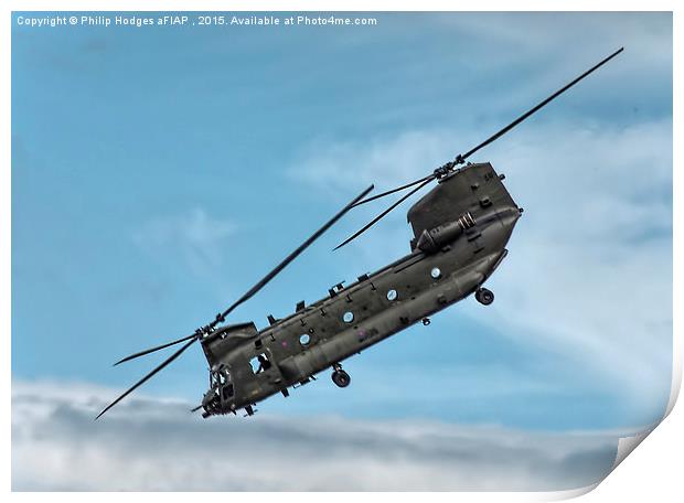   Boeing CH47 Chinook HC4 (3) Print by Philip Hodges aFIAP ,