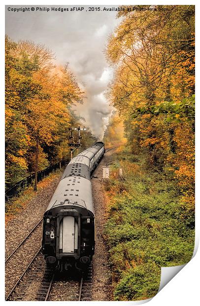  Autumn Steam Print by Philip Hodges aFIAP ,