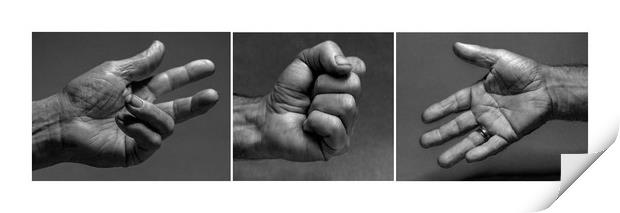 Gestures Print by Philip Hodges aFIAP ,